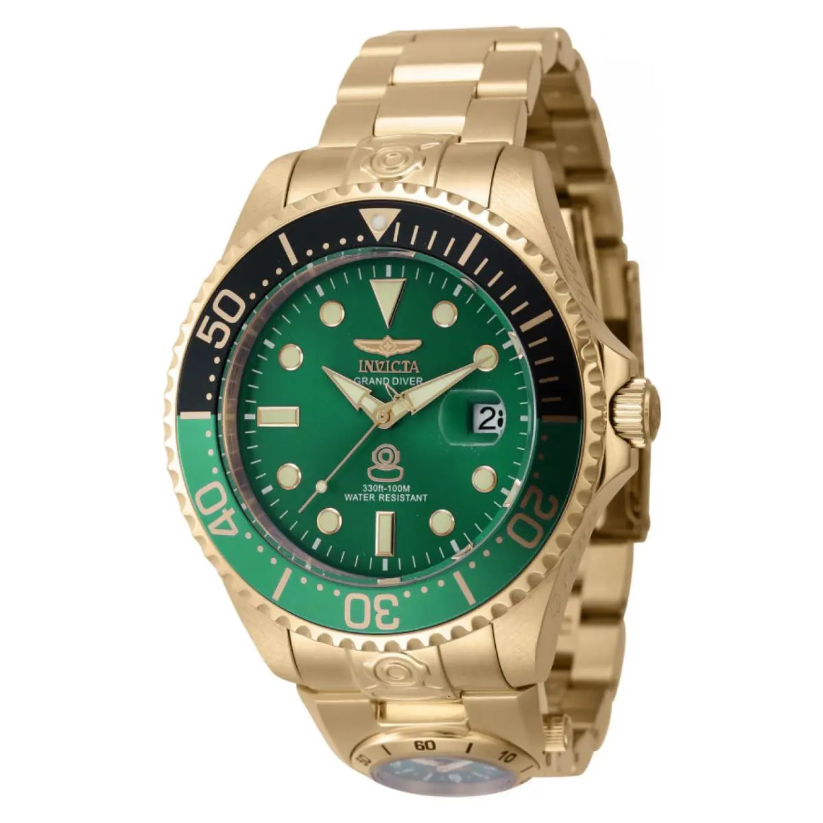 Watch Invicta INV45818 Pro Diver Men 47 Stainless Steel - Dial: Gold, Band: Gold