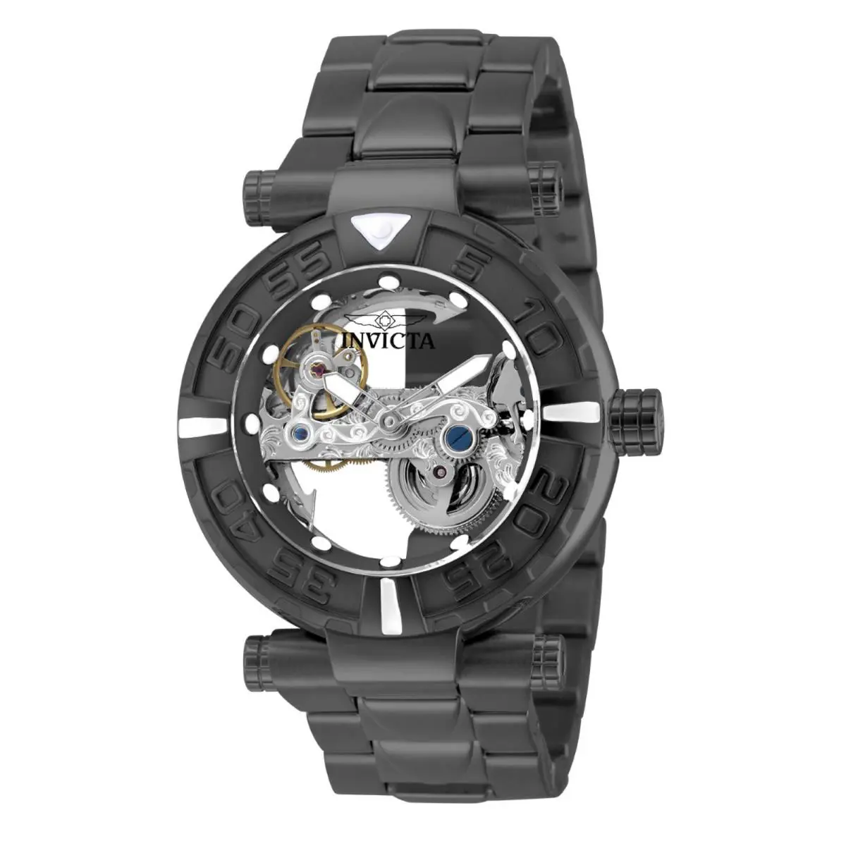 Invicta Subaqua Nebula Automatic Men`s Watch w/ Skeleton Dial - 47mm Black