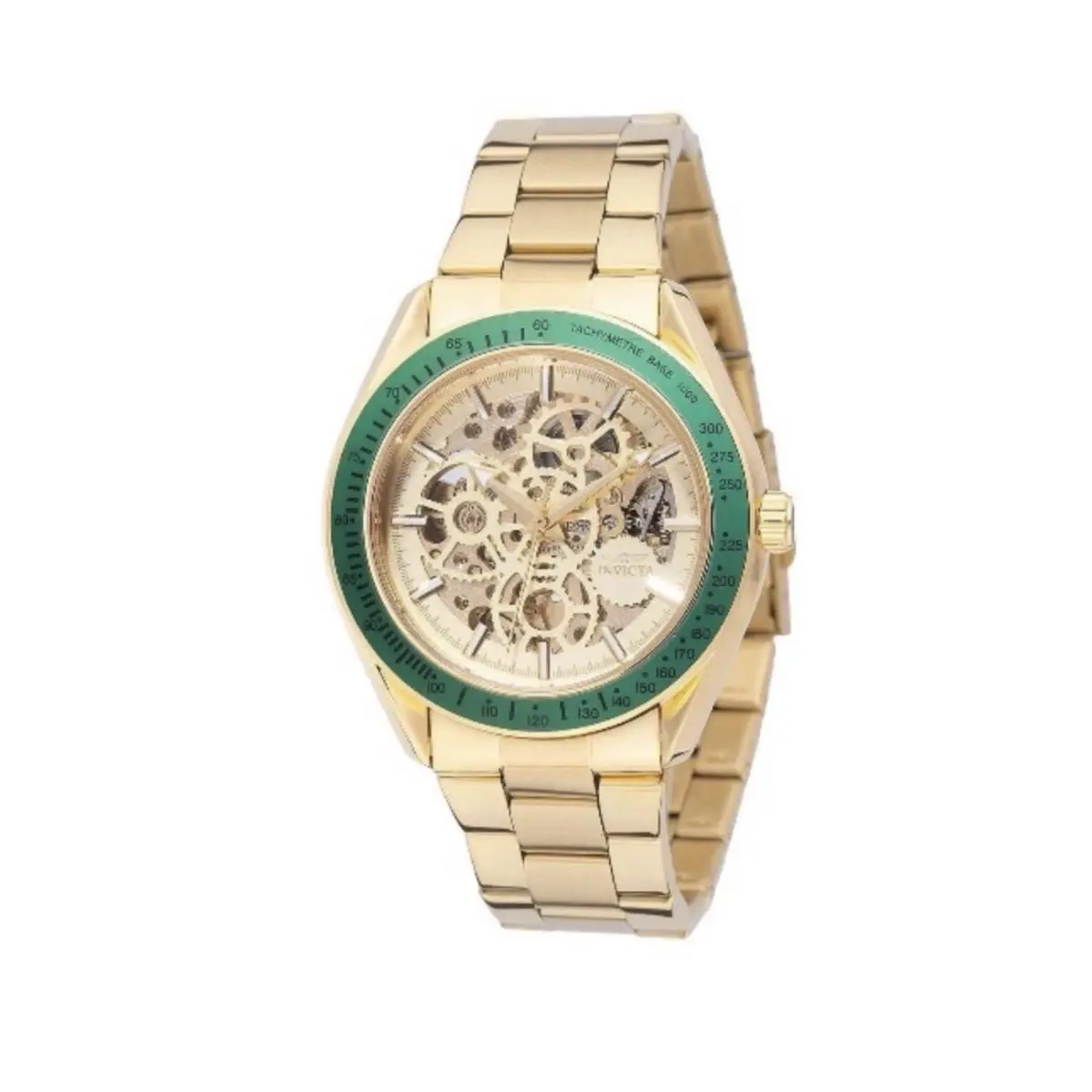 Invicta 69453 Objet D Art Automatic Watch Skeleton Dial 43mm Gold Green