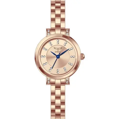 Invicta Women`s 25mm Angel Quartz PC21S Copper Dial Rose Gold Tone Watch