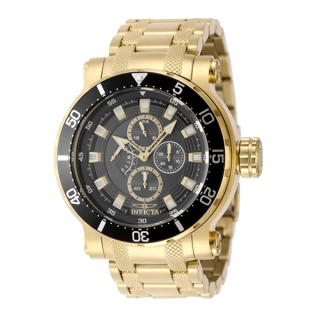Invicta Coalition Forces Revolver Watch Mens 52mm Gold