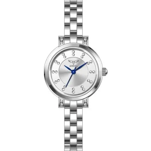 Invicta Women`s 25mm Angel Crystal Stones Quartz PC21S Copper Silver Tone Watch