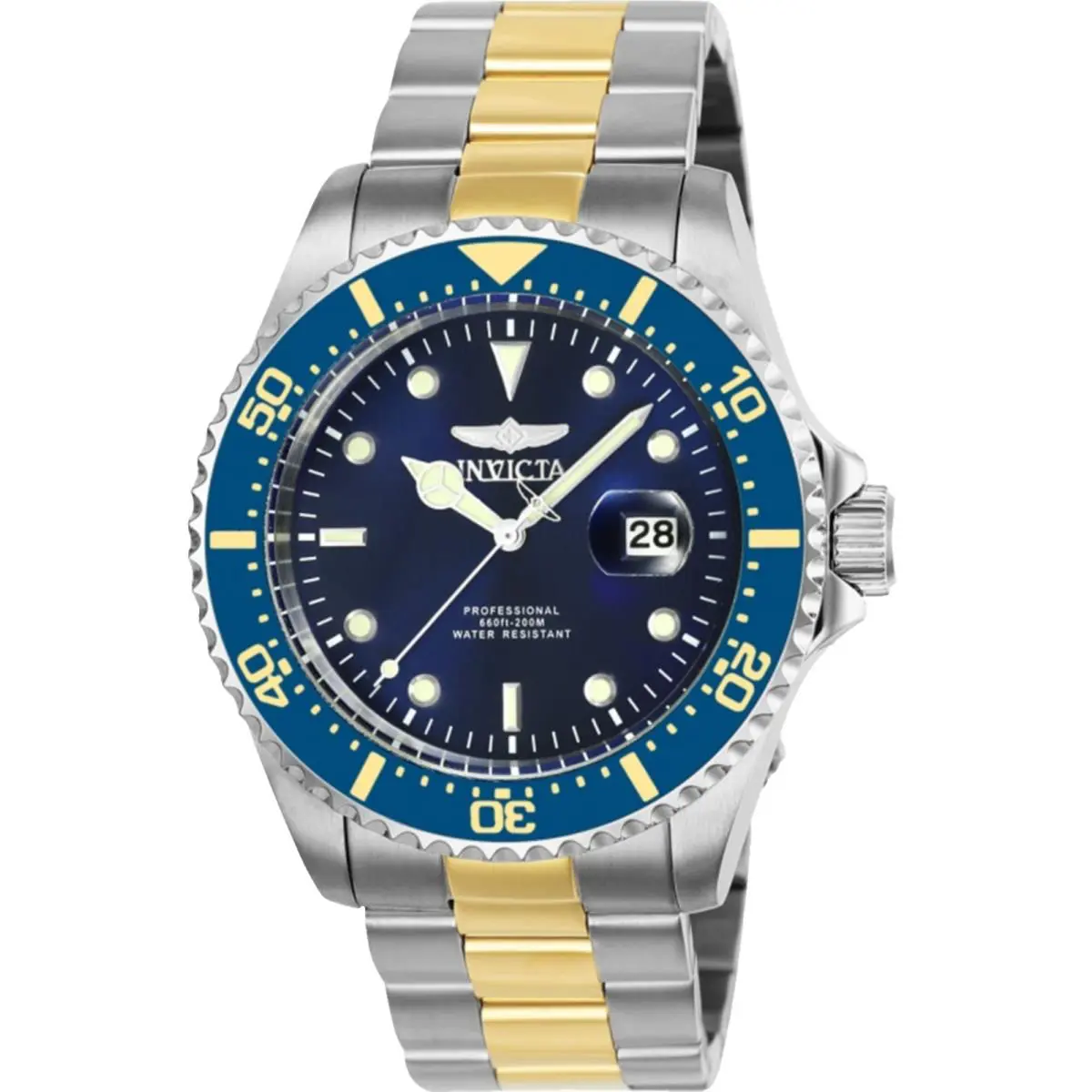 Invicta Men’s Pro Diver 25716 Silver/gold Blue Stainless Steel 43mm