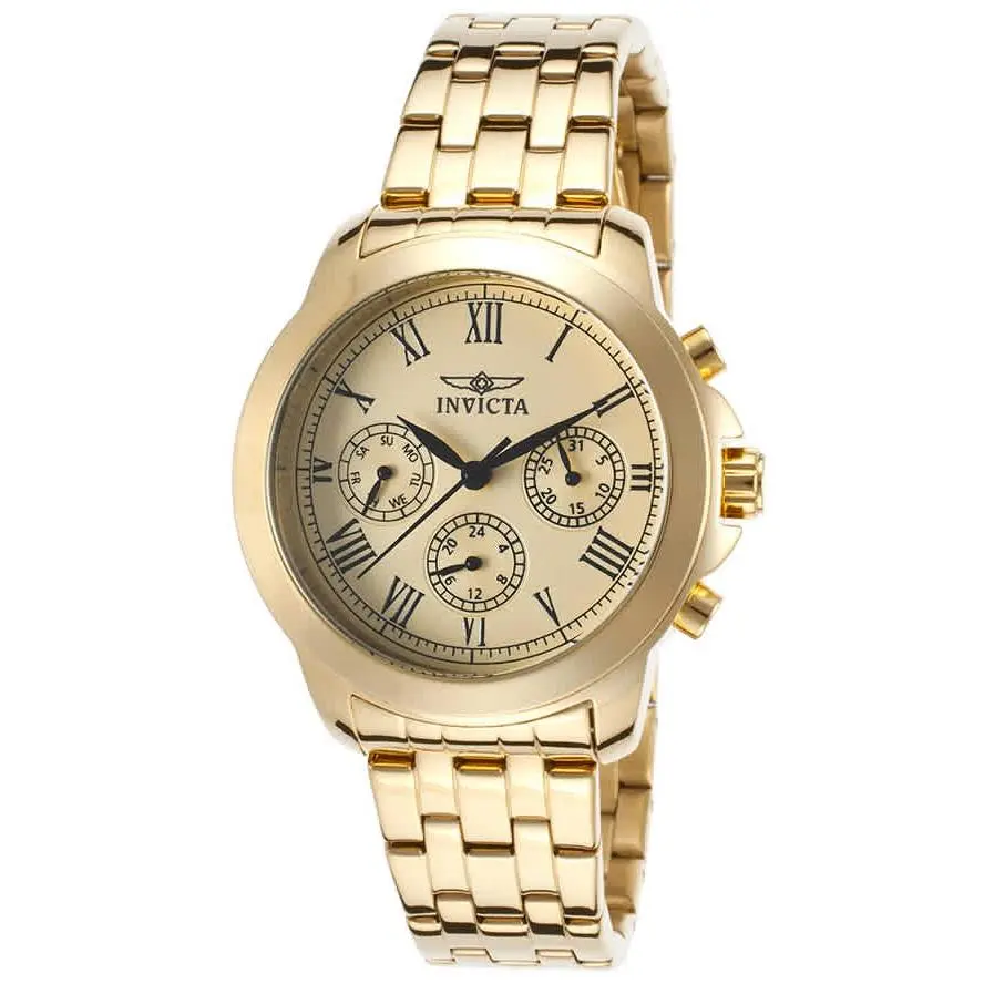 Invicta Specialty Chronograph Gold Dial Ladies Watch 21654