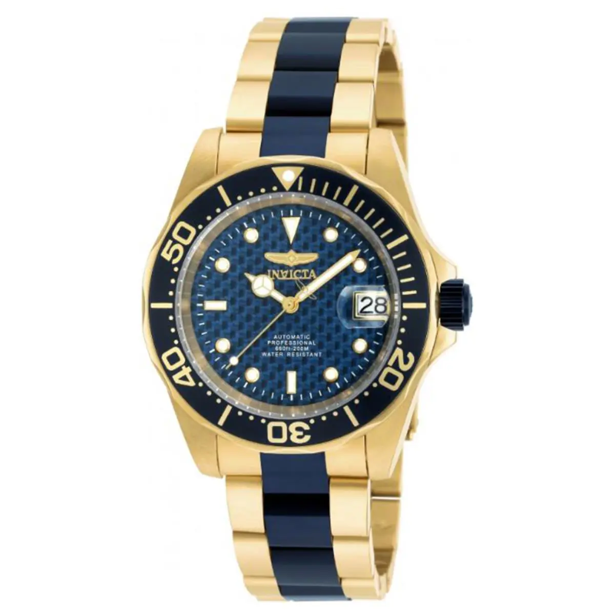 Invicta Men`s Pro Diver Blue Steel Bracelet Case Automatic Analog Watch 90185