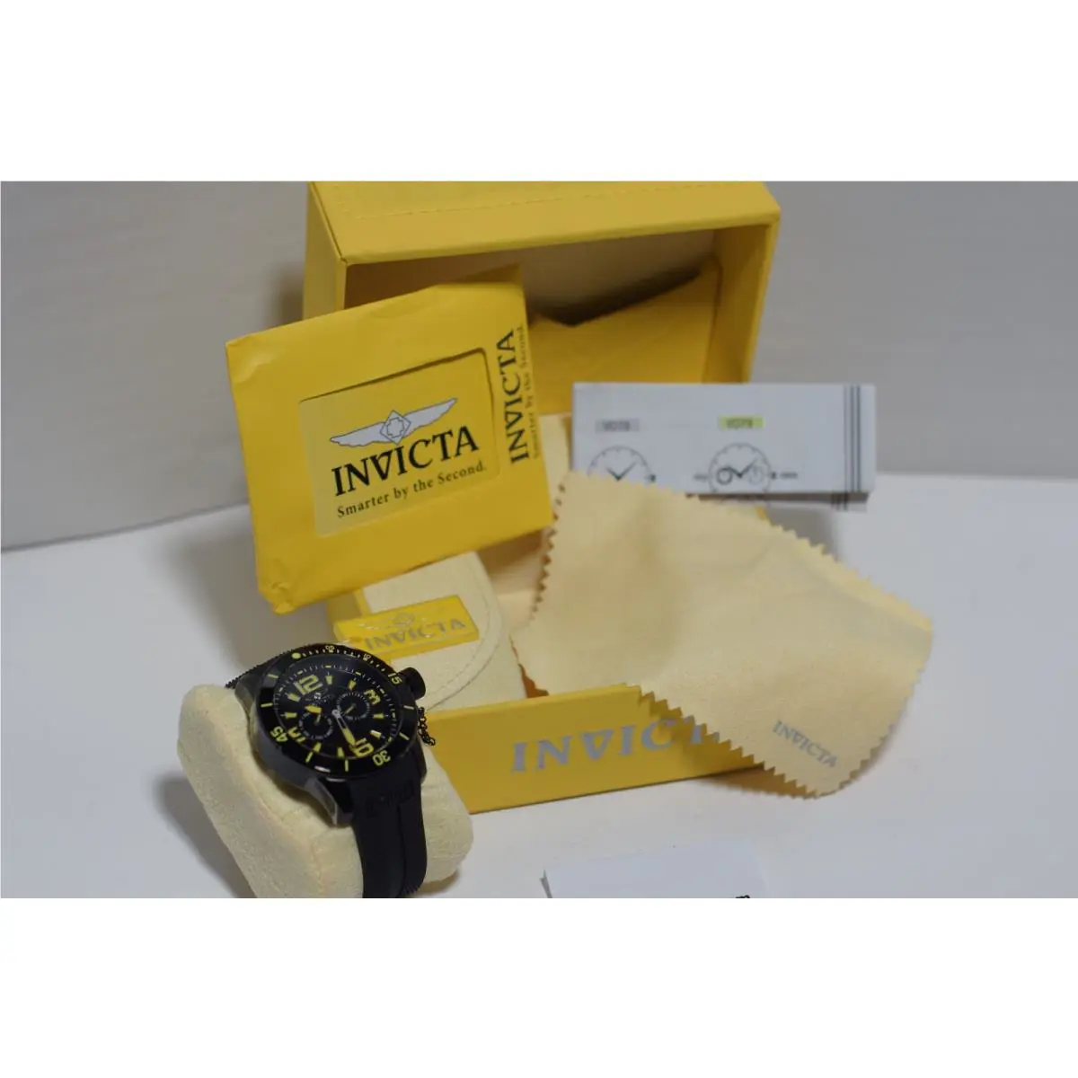 Men`s - Invicta 1796 Specialty Corduba - Black Dial - Yellow Numbers Watch