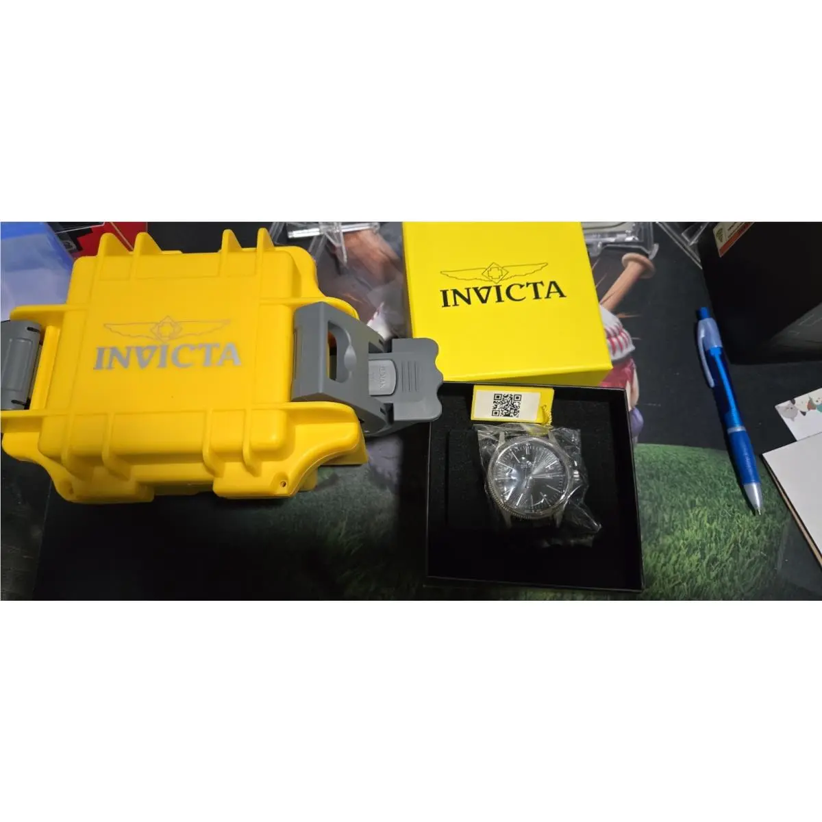 Invicta Men`s Celestial 43mm Quartz Watch 47816 Leather Band W/ 1 Slot Case