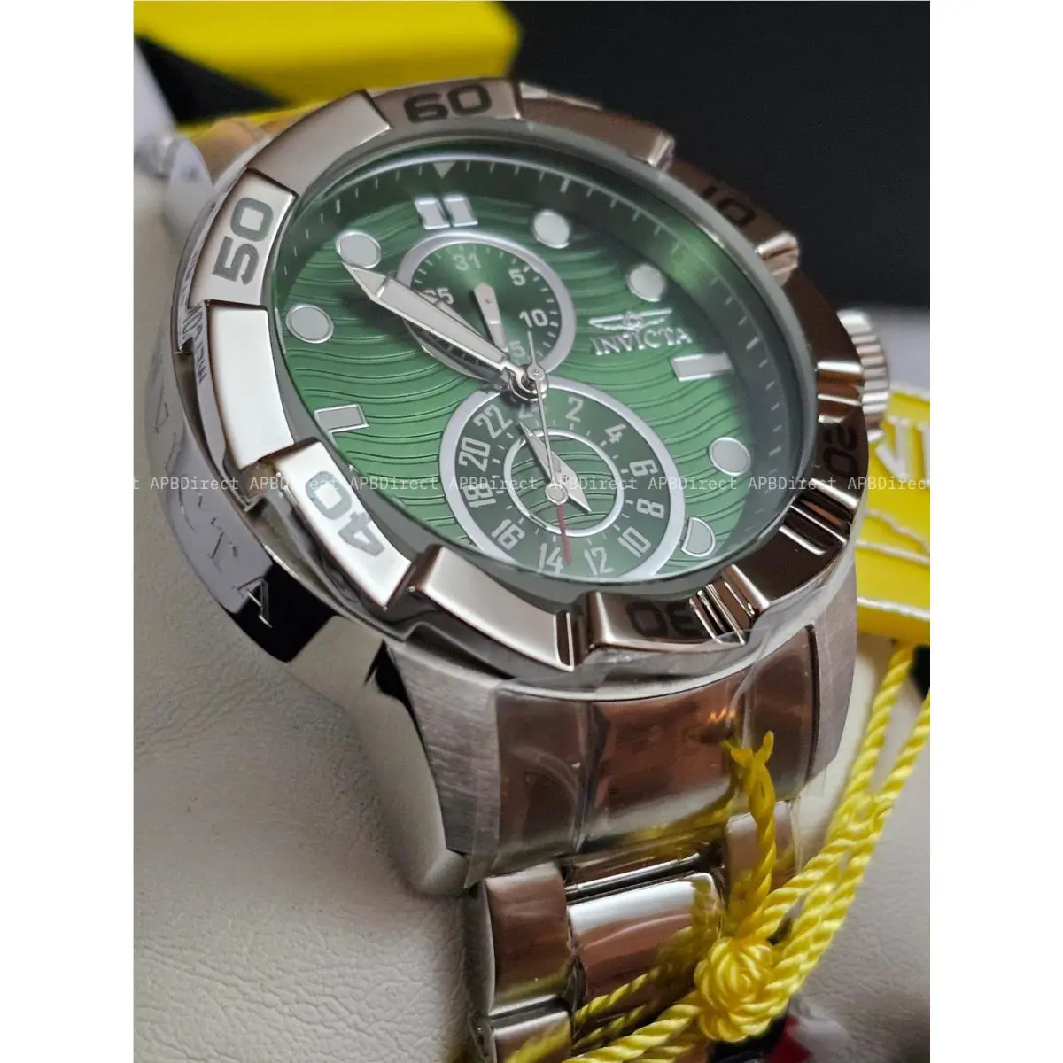 Invicta - Ripsaw - High Polished Silver Green Dial Multifunction Dial Mens Watch