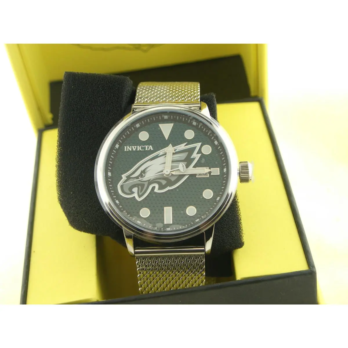 Invicta Nfl Philadelphia Eagles Men`s Watch - 44mm Steel 47973 Date