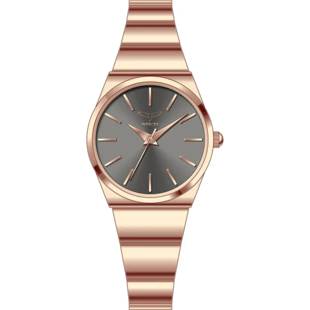 Invicta Women`s Watch Celestial Quartz Black Dial Rose Gold Alloy Bracelet 69050