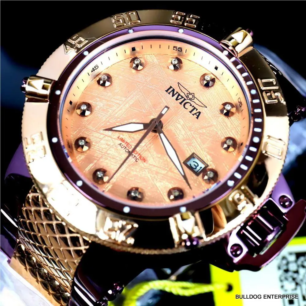 Invicta Subaqua Noma Iii Diamond Rose Gold Meteorite Swiss Steel Auto Watch