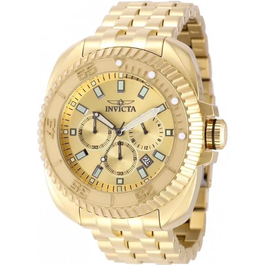 Men`s Gold Coalition Forces Iron Front 50mm Quartz Watch 49788 by Invicta