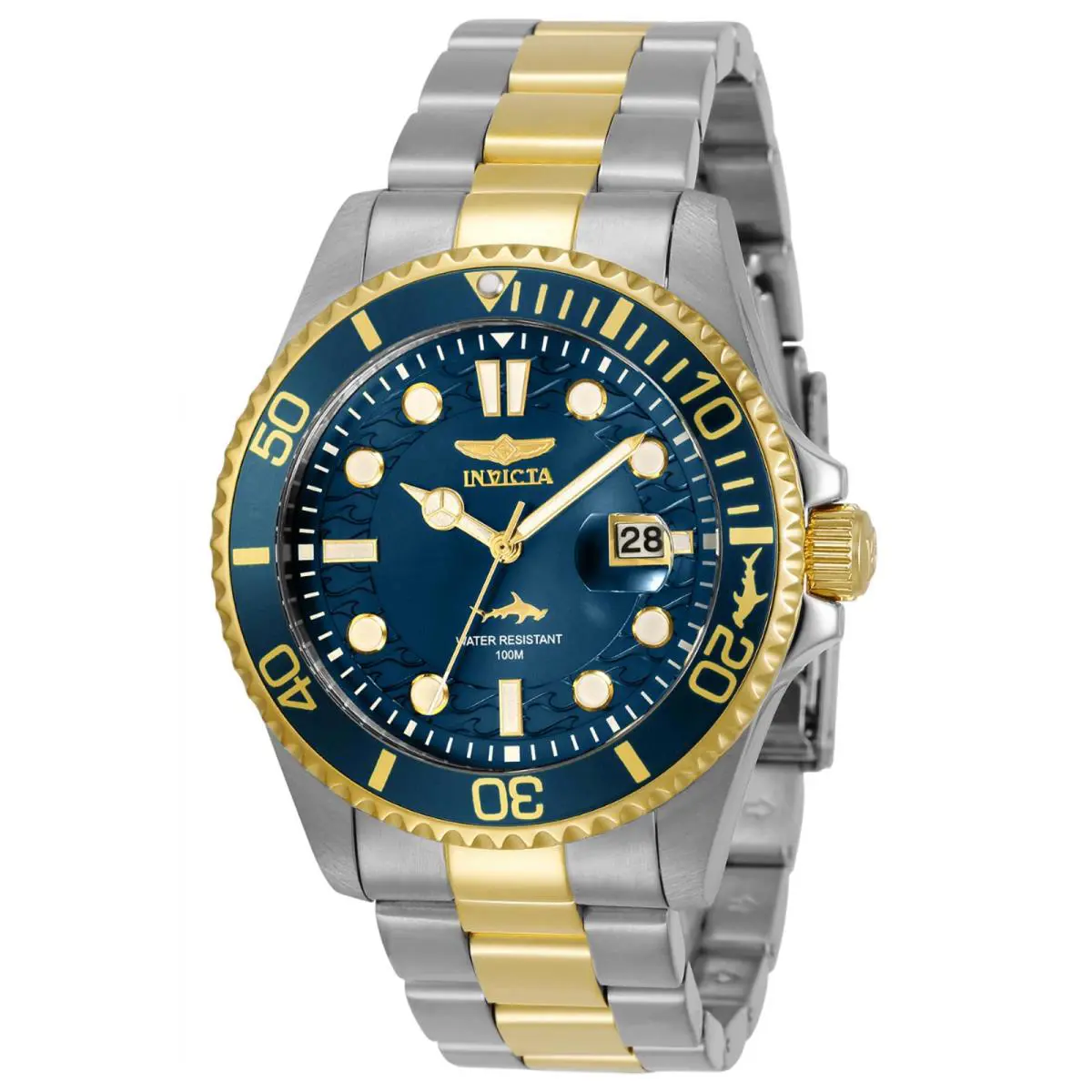 Invicta Pro Diver Men`s Watch - 43mm Steel Gold 30021