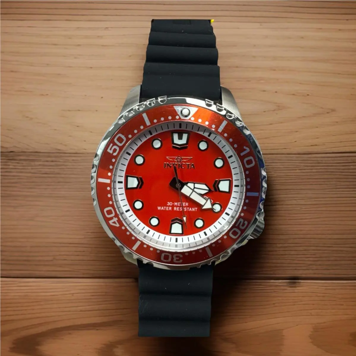 Invicta Pro Diver Abyss Red Horizon Men`s 48mm Silicone Quartz Watch 49544