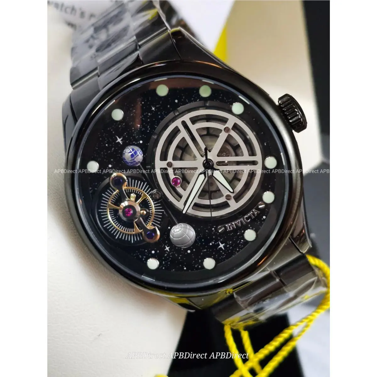Invicta - Vintage - Star Gazer - Mechanical Automatic - Black SS - Mens Watch