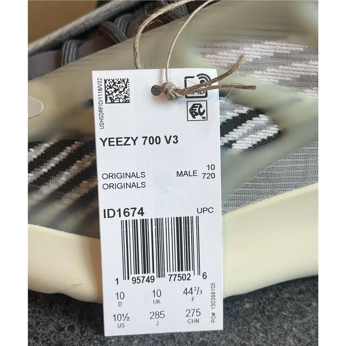 Adidas shoes - Yeezy 700 V3 - Yeezy - White, Gray & Black (UPC: 195749775026) 5