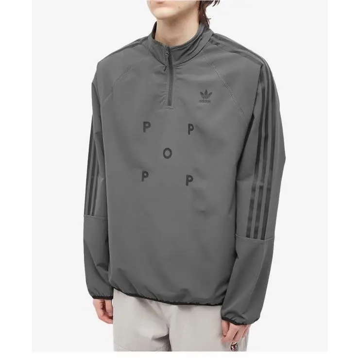 Adidas x Pop Trading Company Thermal Long Sleeve Skate T-shirt Grey HN9132 Men S