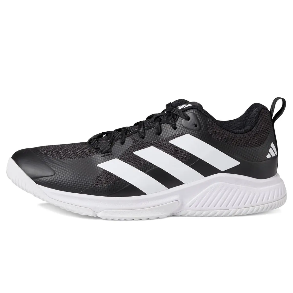 Size 11.5 W -adidas Womans Court Team Bounce 2.0 Black White - HR0609