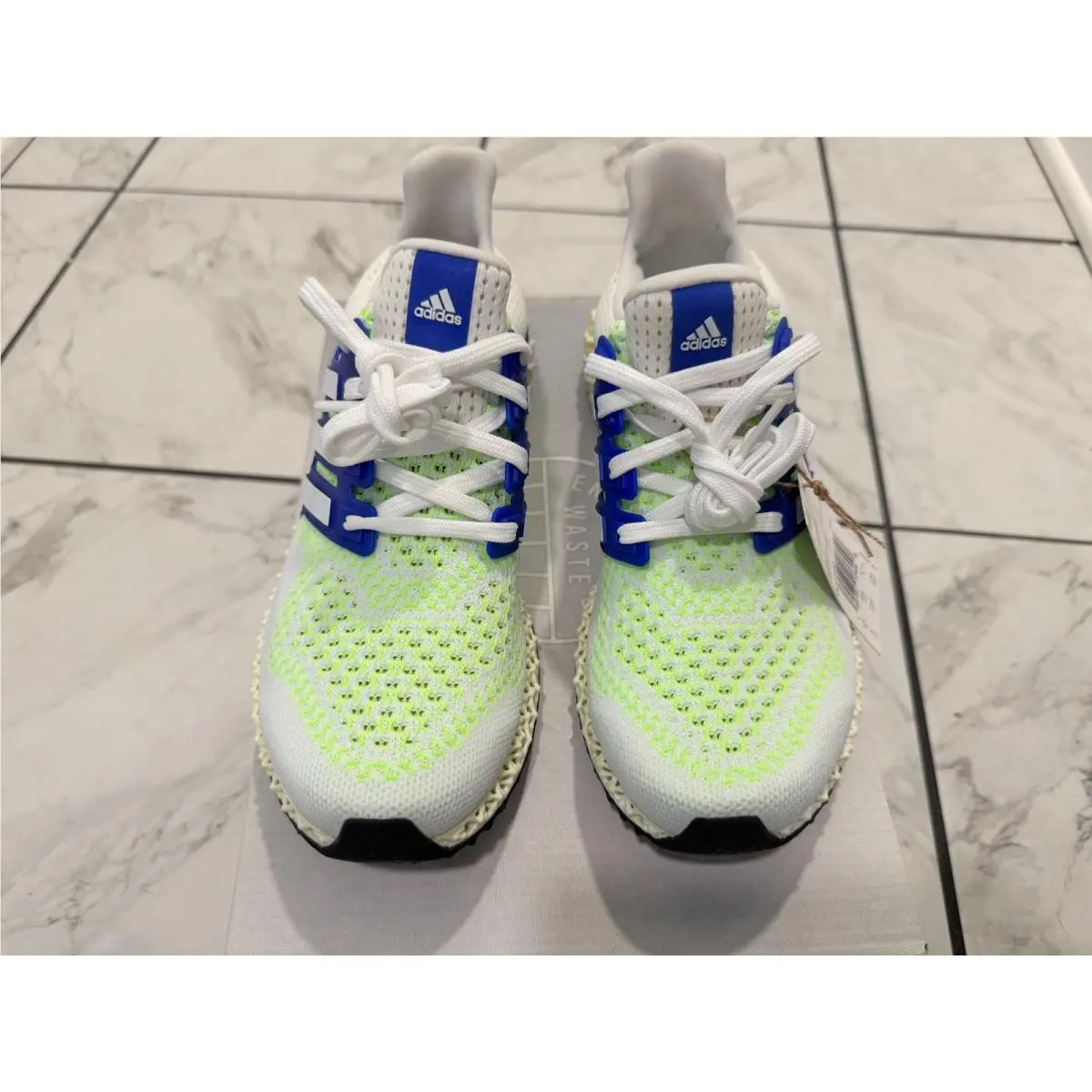 Adidas Ultra 4D US 5 Men Light Green /blue /white Retro Run Rare GZ1590