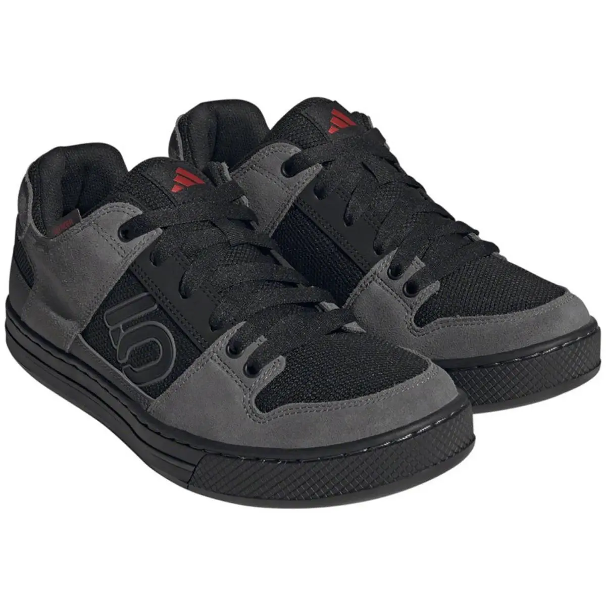 Size 10.5 M - Adidas Five Ten Men`s Freerider Flat Shoes - Gray/black - HP9936 - Gray