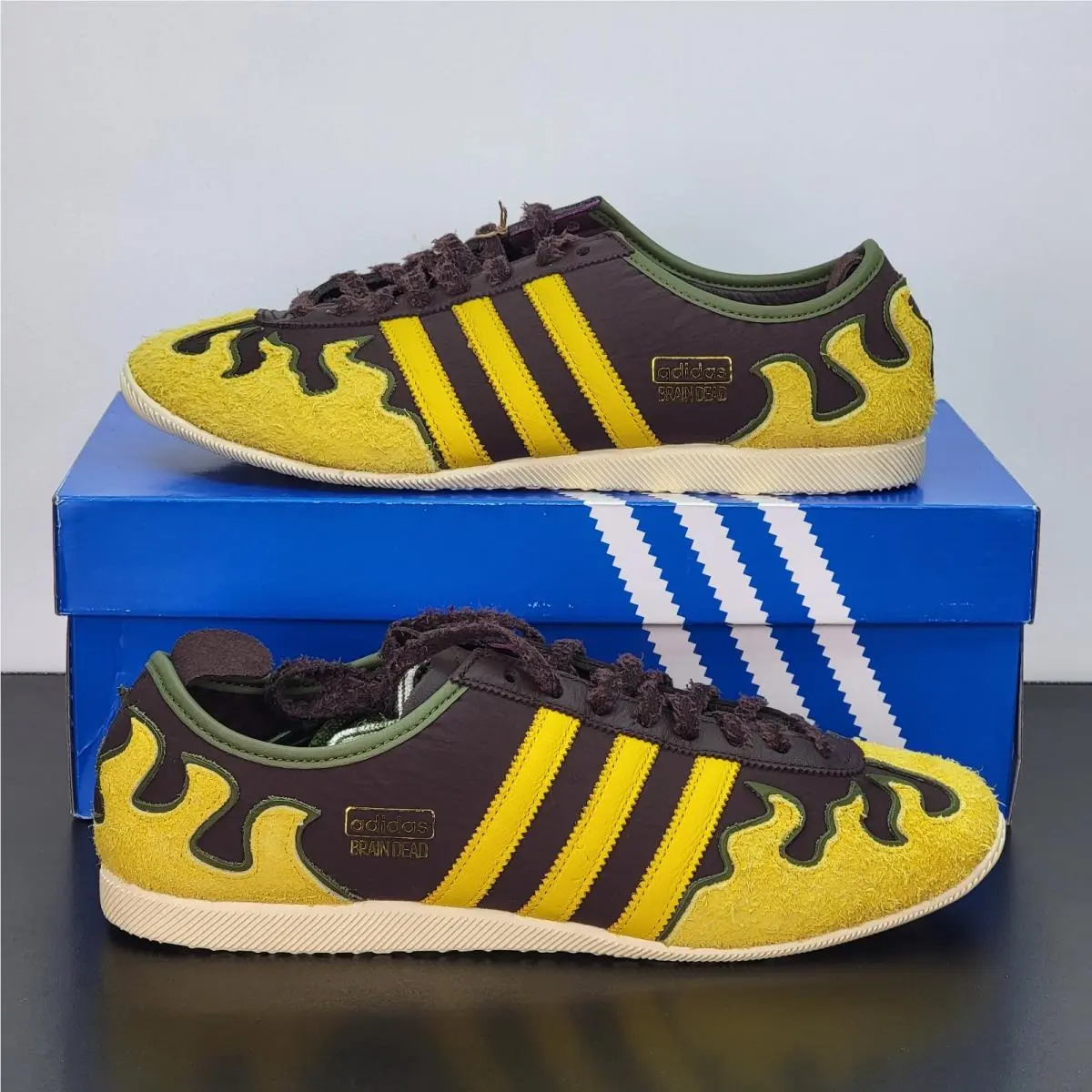 Adidas Japan Lo Men`s Size 11.5 Athletic Shoes Brown Yellow Casual Sneakers