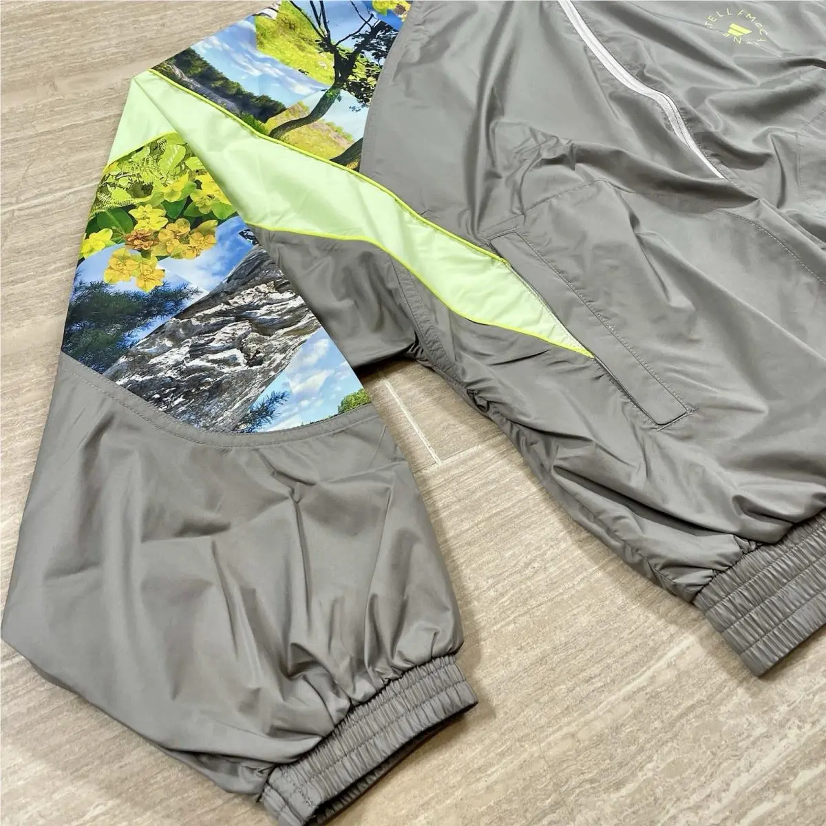 Adidas clothing - adidas By Stella McCartney ‘Earth Collage’ Woven Track Jacket - JG5793 - Gray 2