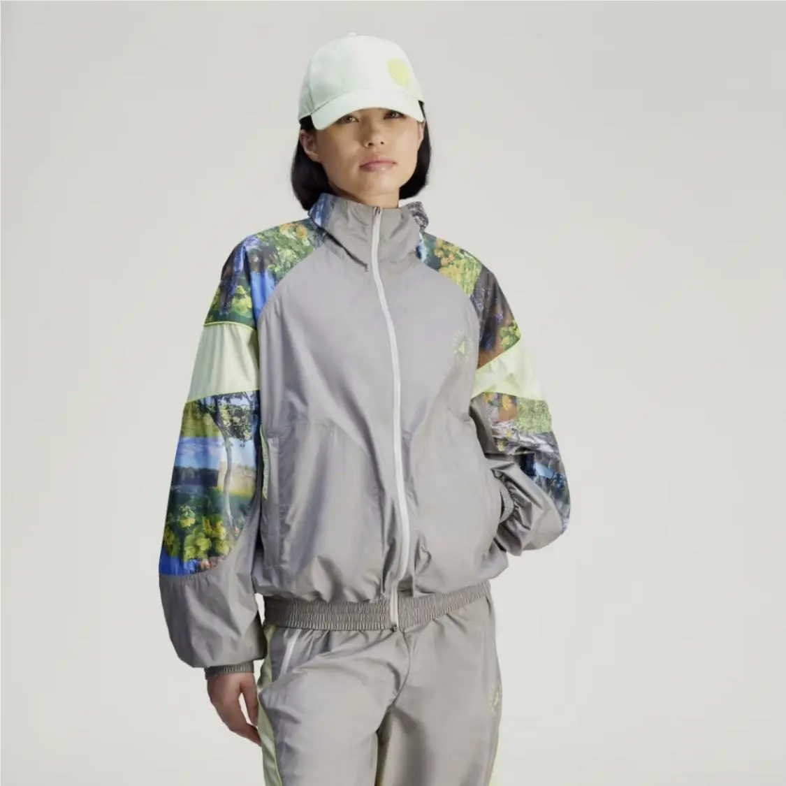 Adidas clothing - adidas By Stella McCartney ‘Earth Collage’ Woven Track Jacket - JG5793 - Gray 5