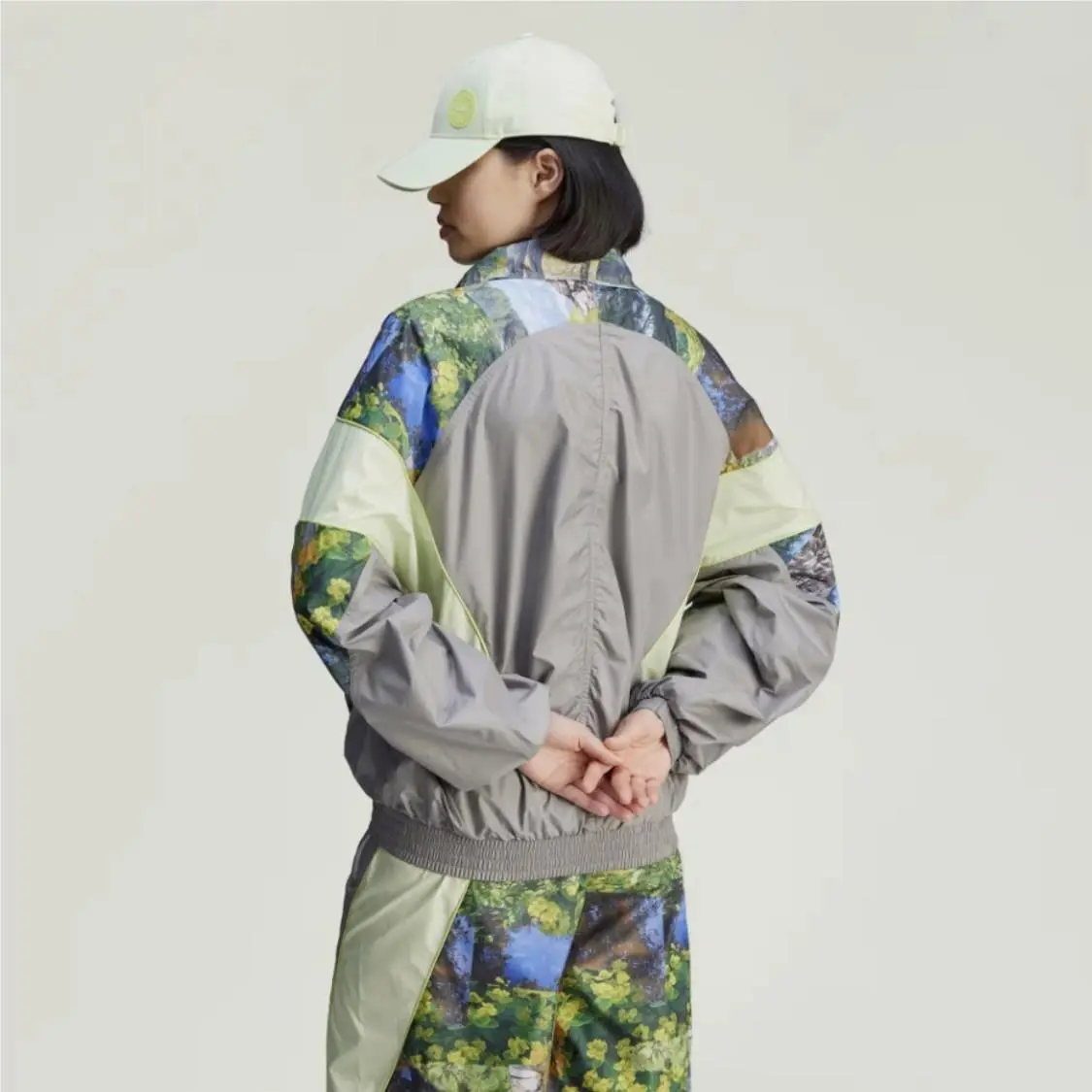 Adidas clothing - adidas By Stella McCartney ‘Earth Collage’ Woven Track Jacket - JG5793 - Gray 6