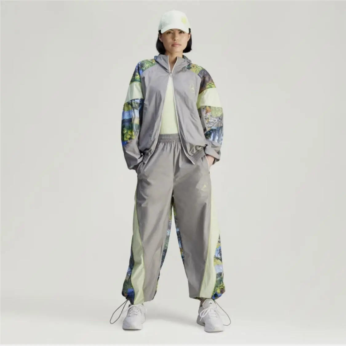 Adidas clothing - adidas By Stella McCartney ‘Earth Collage’ Woven Track Jacket - JG5793 - Gray 7
