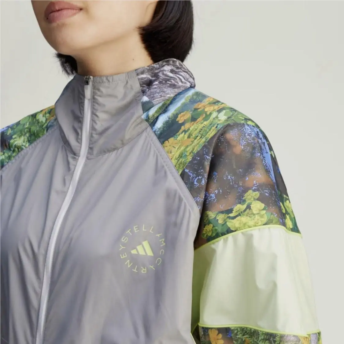 Adidas clothing - adidas By Stella McCartney ‘Earth Collage’ Woven Track Jacket - JG5793 - Gray 9
