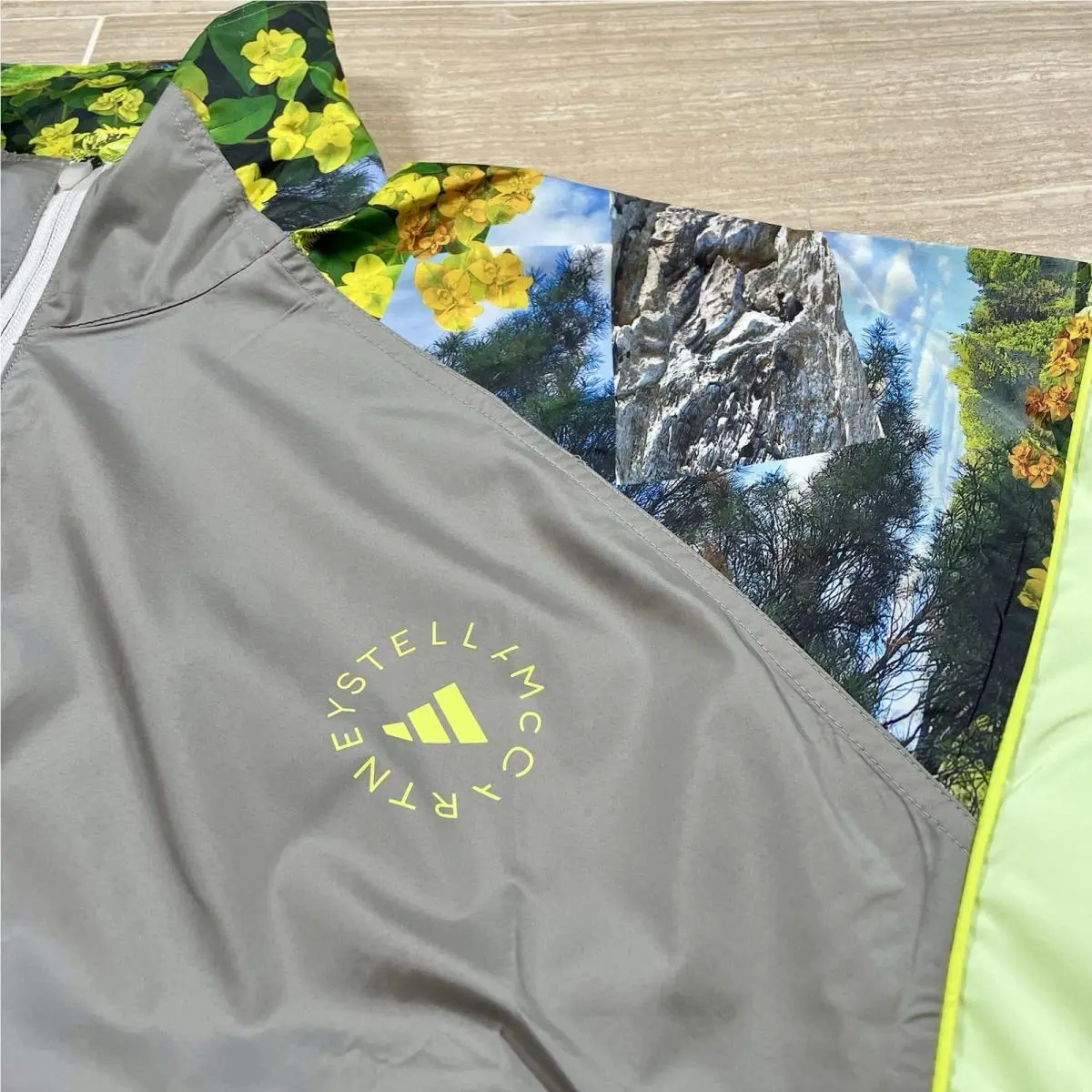 Adidas clothing - adidas By Stella McCartney ‘Earth Collage’ Woven Track Jacket - JG5793 - Gray 1