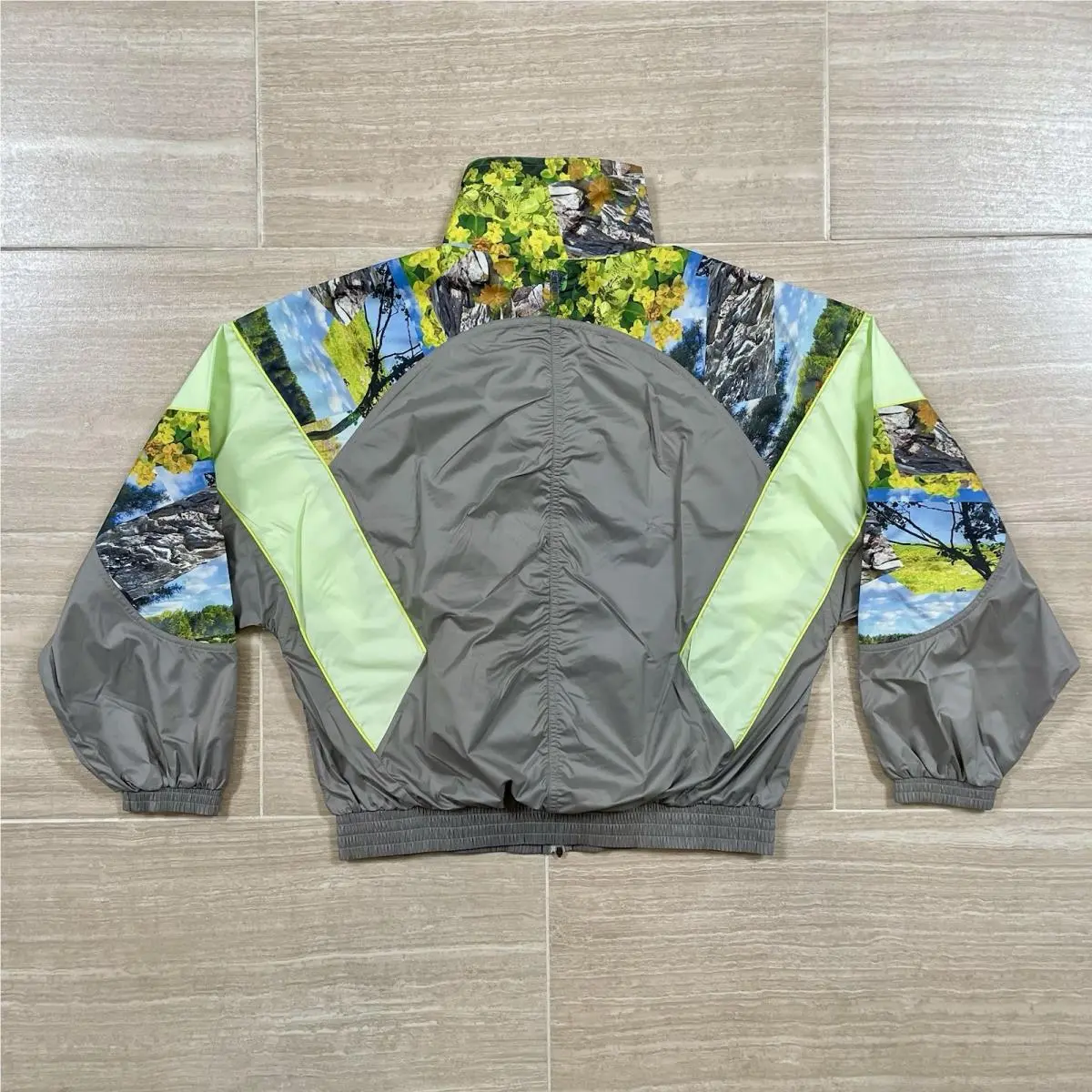 Adidas clothing - adidas By Stella McCartney ‘Earth Collage’ Woven Track Jacket - JG5793 - Gray 3