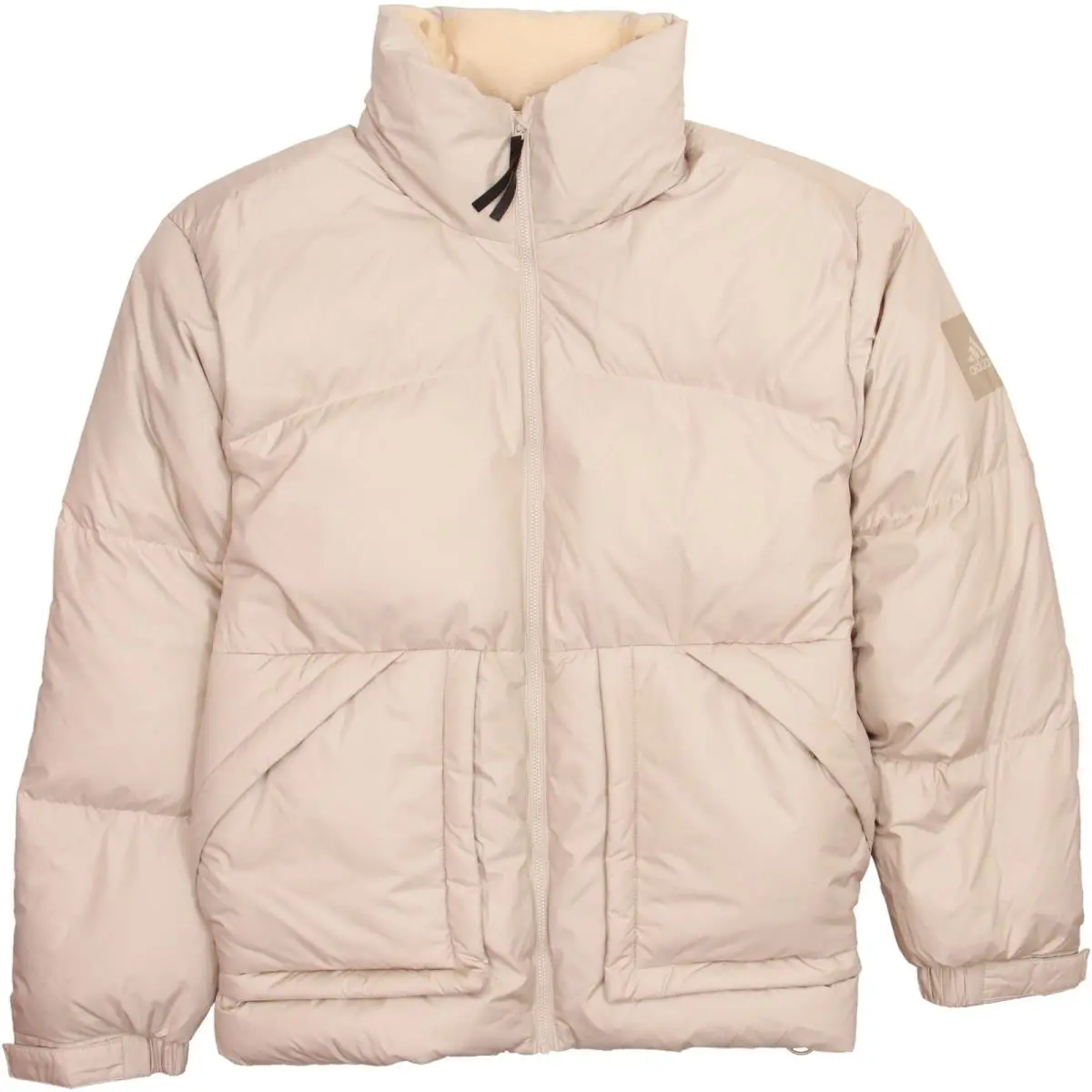 Adidas Big Baffle Wonder Beige Padded Jacket Sz L Insulated Outdoor Shell