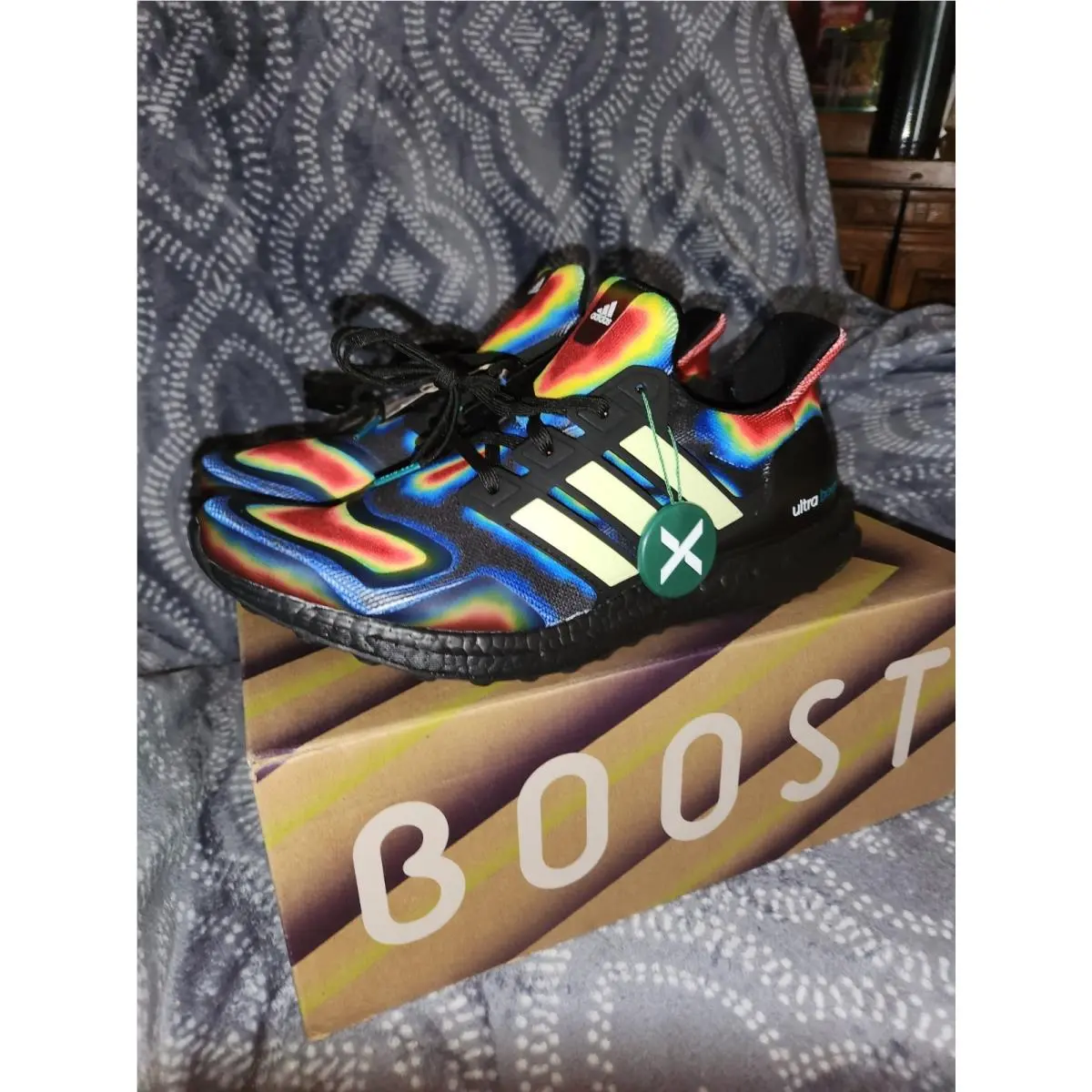 Adidas Ultraboost BM Men`s Size 10 Heat Map Thermal Multicolor Black White