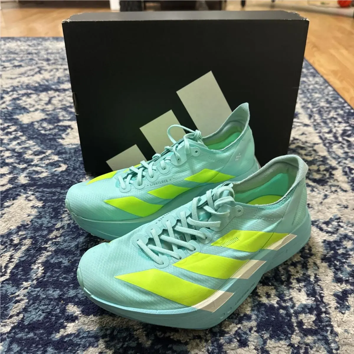 JR1251 Mens Adidas Adizero Adios Pro 4 `flash Aqua Lucid Lemon`