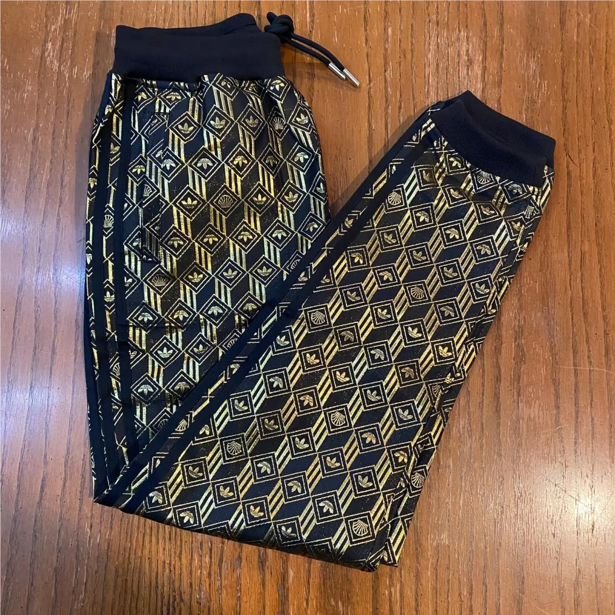 Adidas Originals Premium Sst TP Joggers Black Gold Metallic Trefoil Pants XS