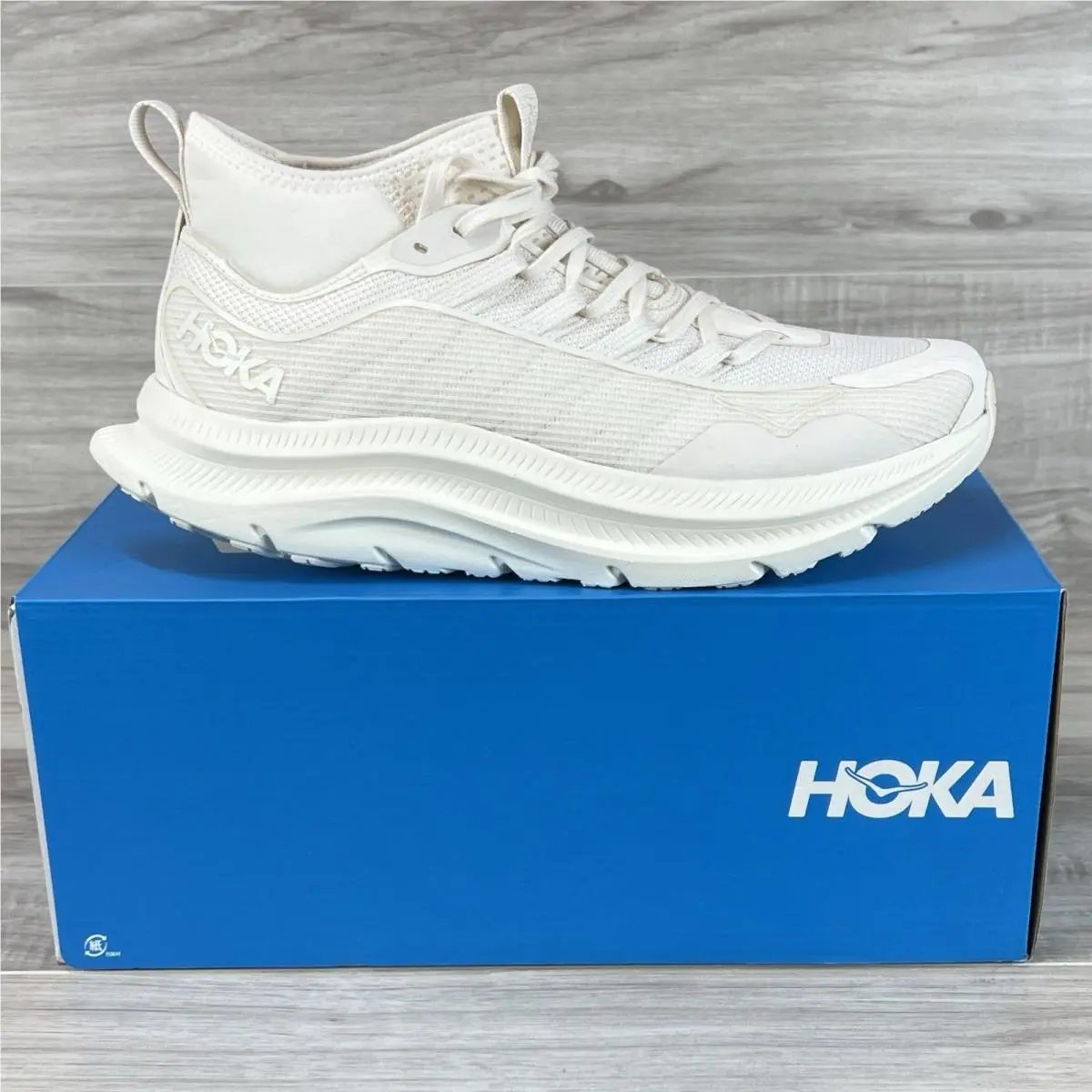 Hoka One One Kawana Mid Running Shoes Women’s Size 9.5 B Alabaster Tan 1169290