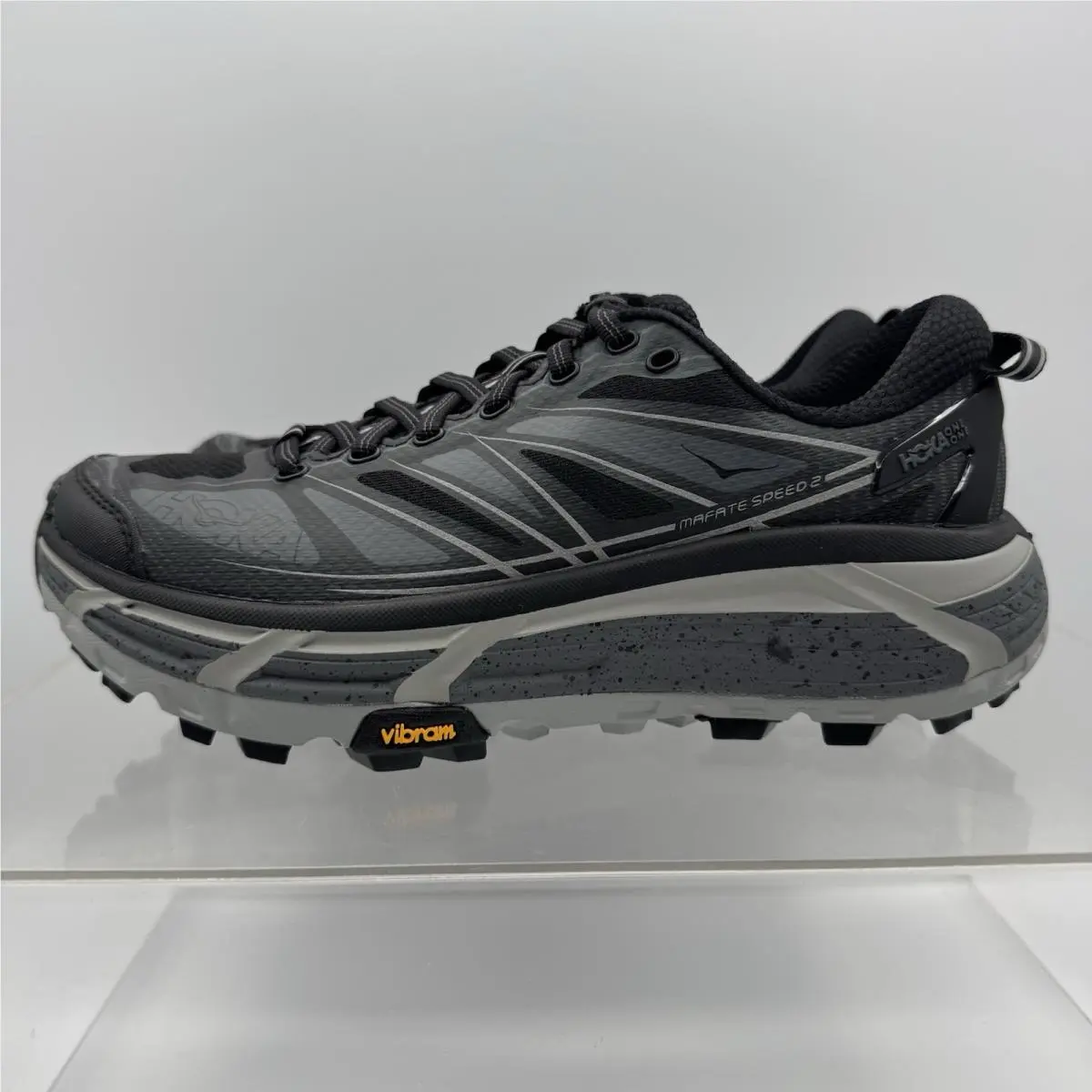 Hoka One U Mafate Speed 2 1126851 Bcstl Black Grey Trail Men’s 6 / Women’s 7