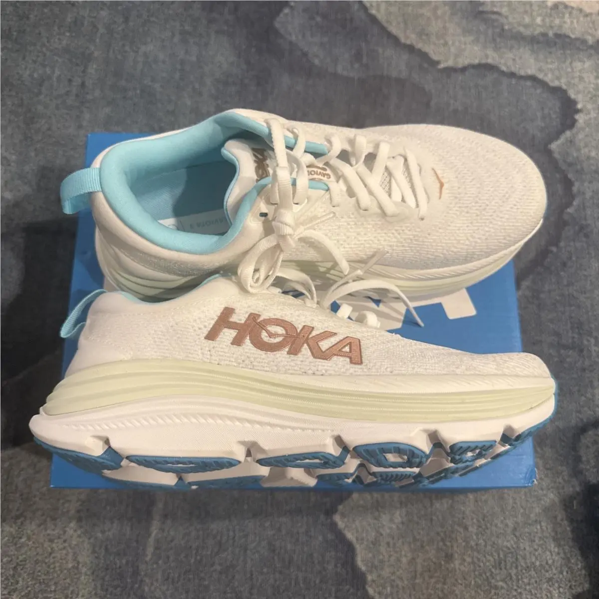 Hoka shoes - Hoka One One Gaviota 5 - 1134235 - Frost/Rose Gold 7