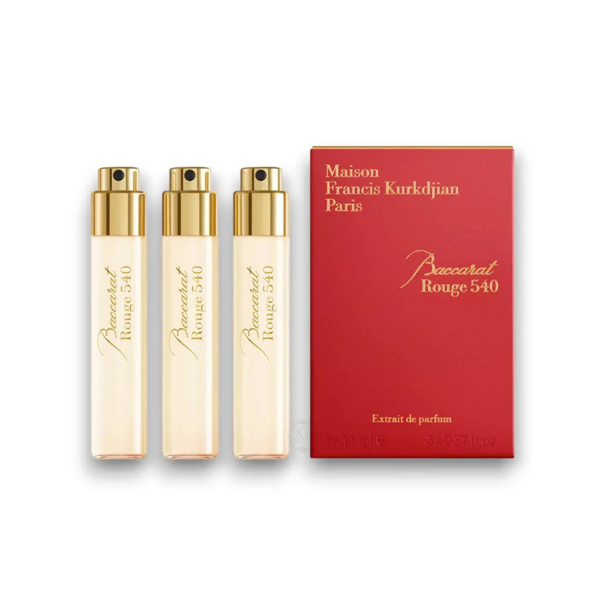 Maison Francis Kurkdjian Baccarat Rouge 540 Extrait de Parfum 3X 0.37 Refill Set
