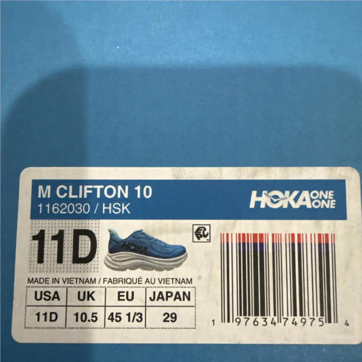 Hoka shoes - Hoka One One Clifton 10 - 1162030-HSK - Blue (UPC: 0197634749754) 0