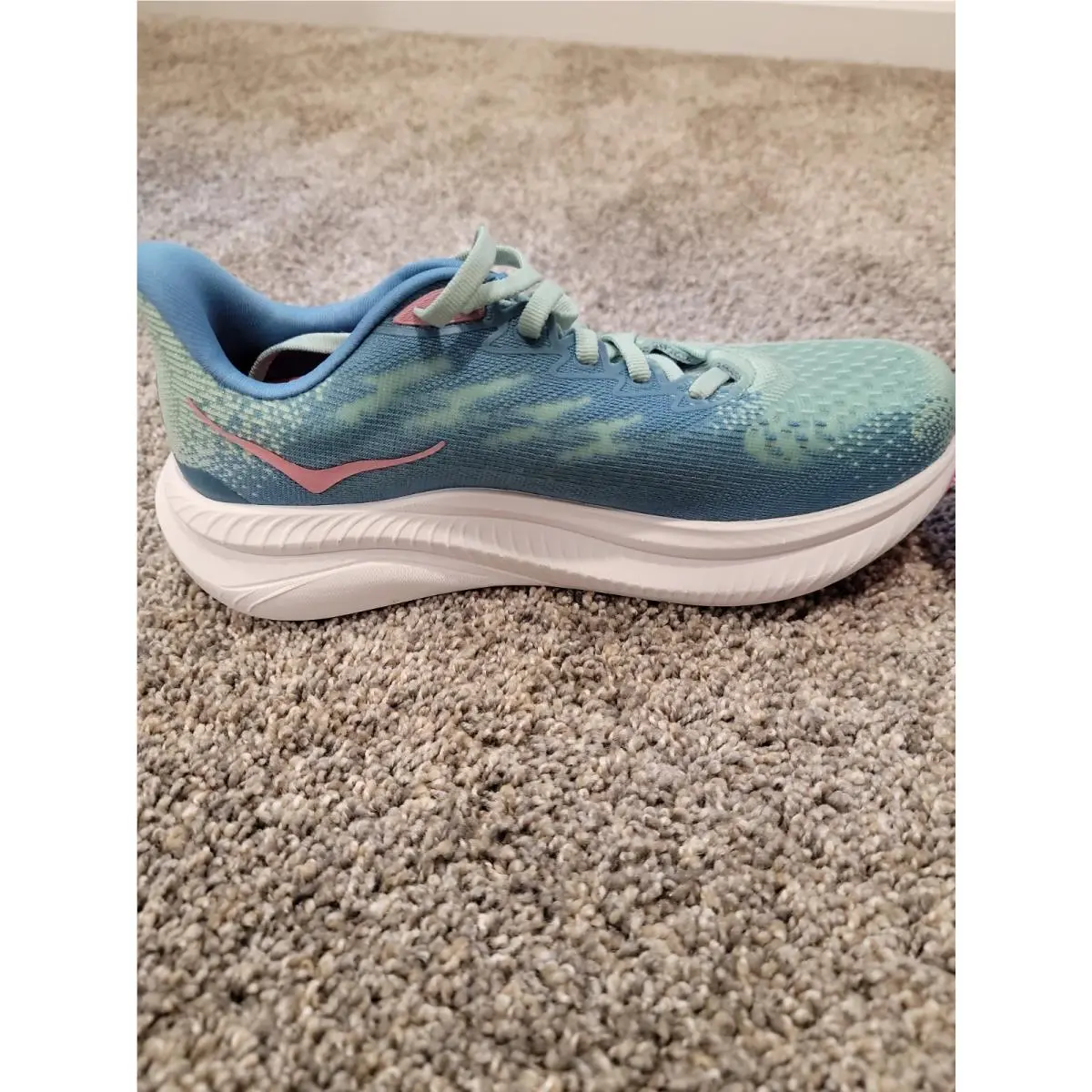 Hoka Mach 6 Womens Size 6.5 Jadeite/alpine Blue