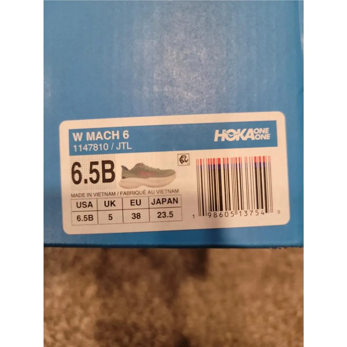 Hoka shoes - Hoka One One HOKA Mach 6 Wide - 1147810 - Blue (UPC: 198605137549) 1