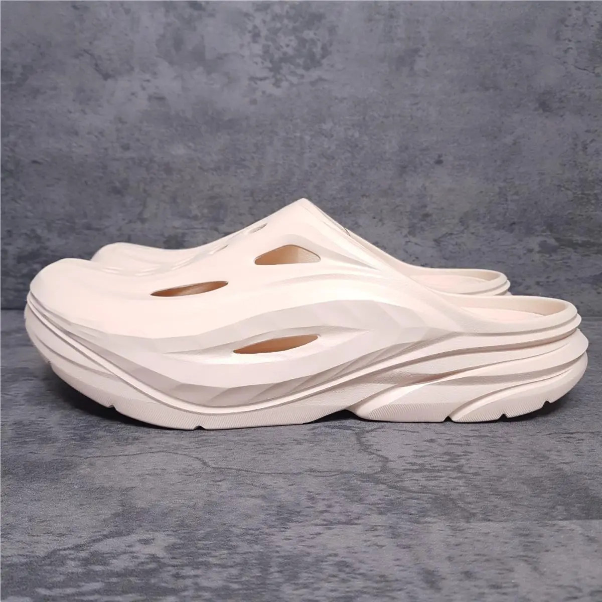 Hoka One One Ora Recovery Mule Slide Sandals Mens 14 Vanilla 1147951/VLV