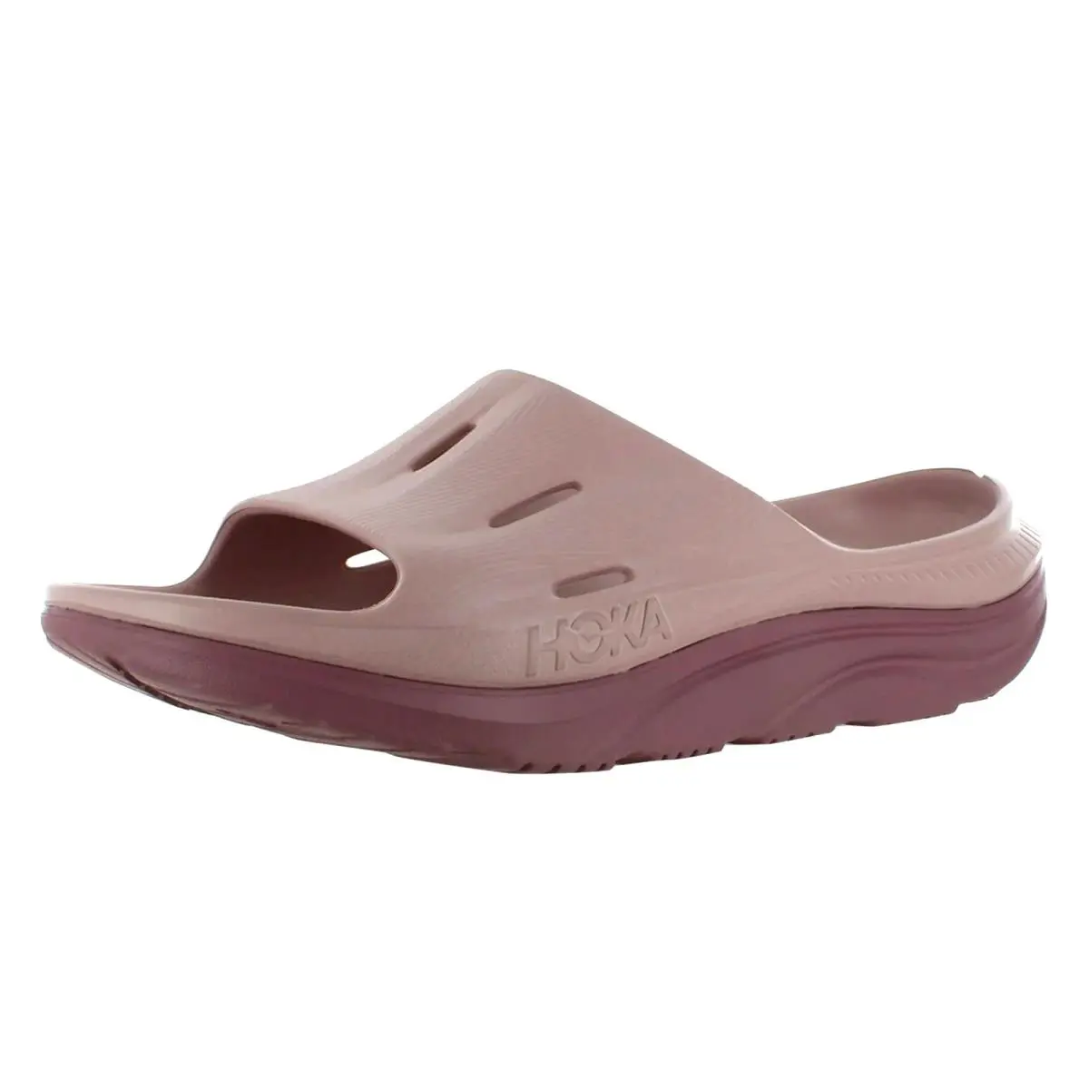 Hoka Mens Platform Ora Recovery Slip Slid Sandal Shoes Size 14 Peach/purple/ - Peach/dark Purple - FL1122Km