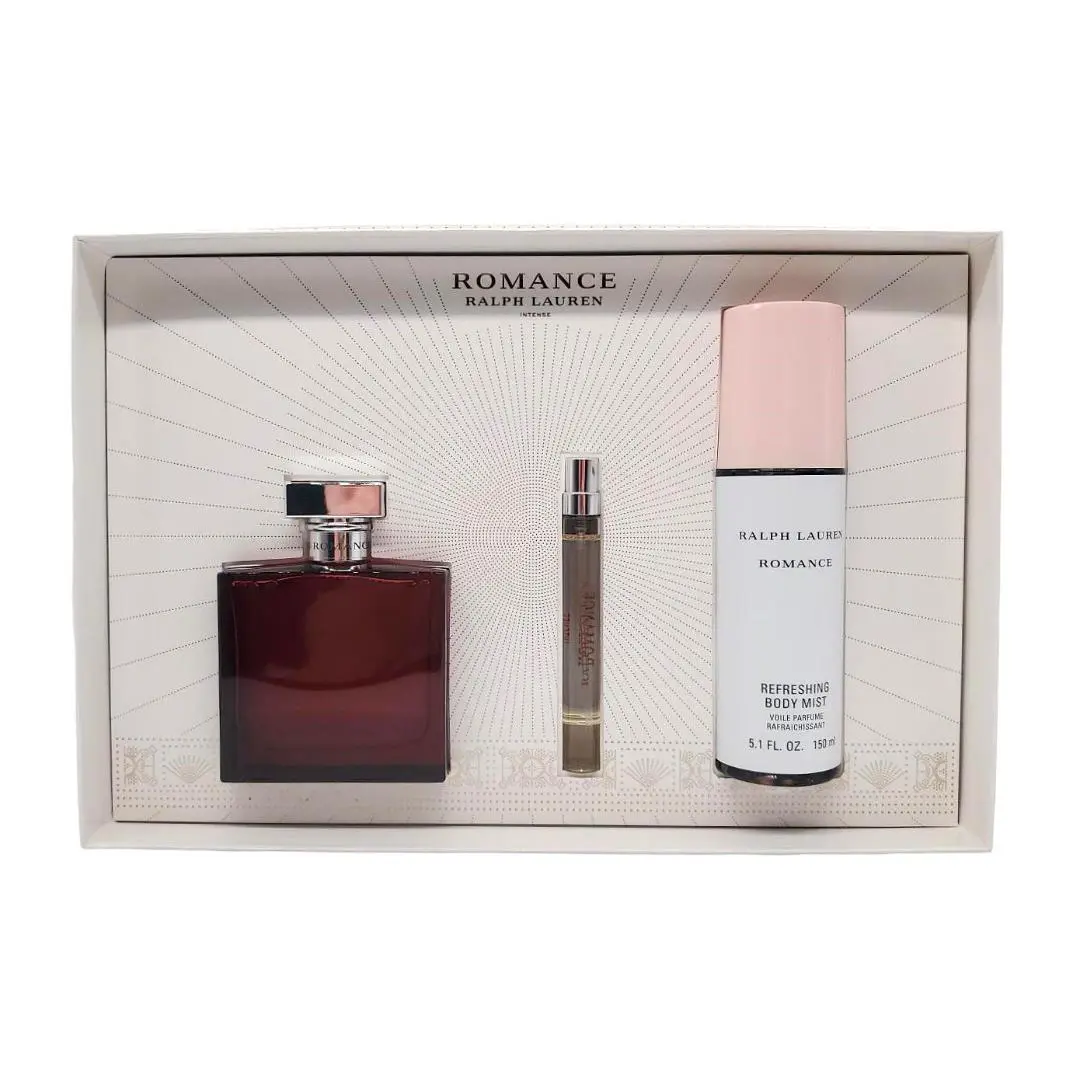 Romance Intense by Ralph Lauren For Women 3 Piece Set 3.4 oz Edp Spray