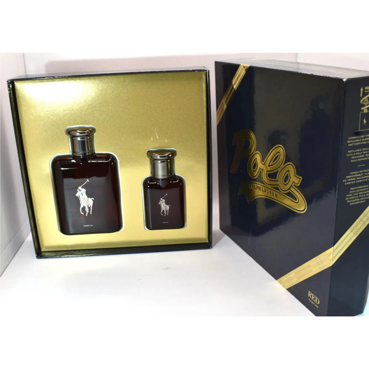 Ralph Lauren Polo Red 2 Pc Gift Set 4.2 oz / 1.36 oz Parfum Spray Men