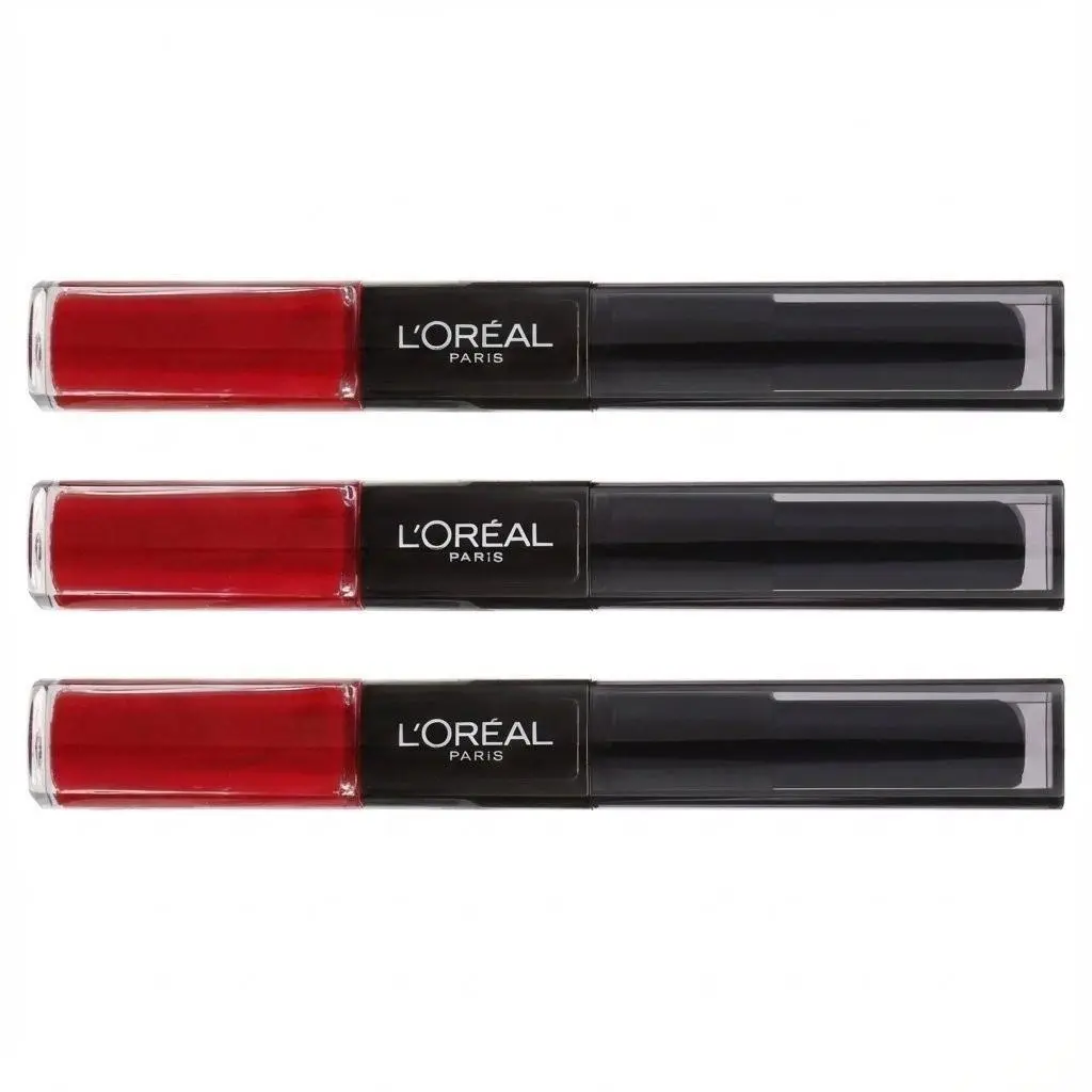 L`oreal Paris Infallible Pro Last 2 Step Lipstick Continual Crimson 3 Pack