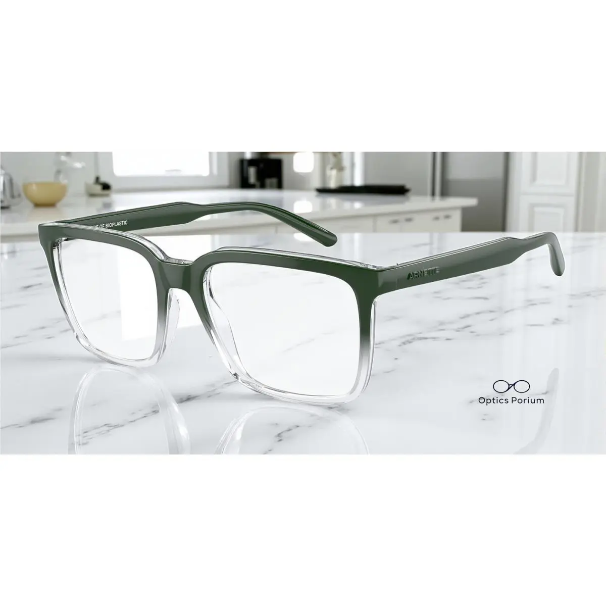 Arnette AN7215 2842 Geryon Crystal Grad Green Demo Lens 51 mm Unisex Eyeglasses