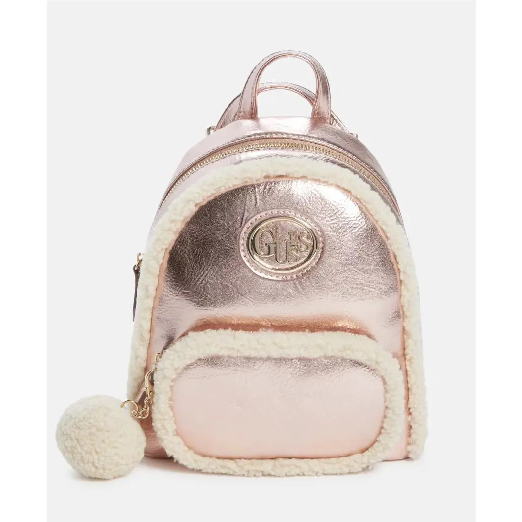 Guess Metallic Rose Pink Backpack